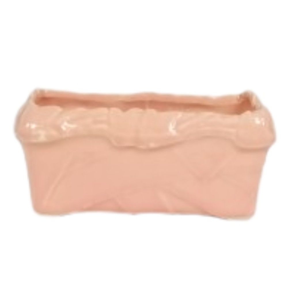 McCoy Art Pottery Salmon Peach Ceramic Planter Flower Pot